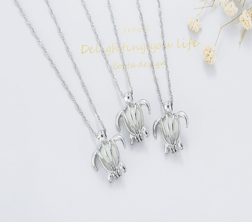 Luminous Turtle Clavicle Chain Necklace for Women