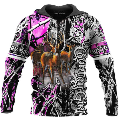 Oversized Deer Series Hooded Pullover Sweater for Men