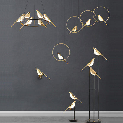 Modern Simplicity LED Wall Lamp – Magpie Bird Model Sconce for Indoor Lighting