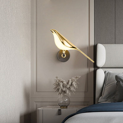 Modern Simplicity LED Wall Lamp – Magpie Bird Model Sconce for Indoor Lighting