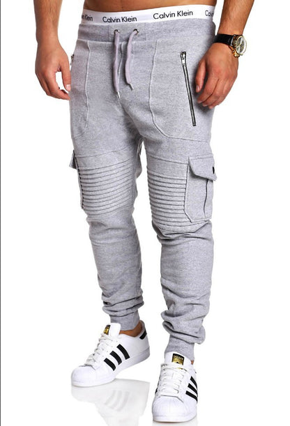 Men's Striped Zipper Sweatpants – Casual Pants for a Trendy Look