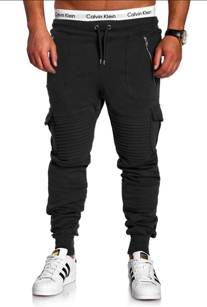 Men's Striped Zipper Sweatpants – Casual Pants for a Trendy Look