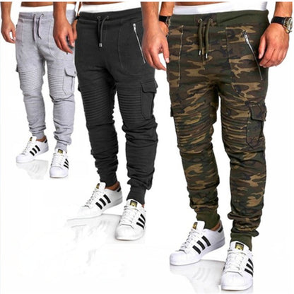 Men's Striped Zipper Sweatpants – Casual Pants for a Trendy Look