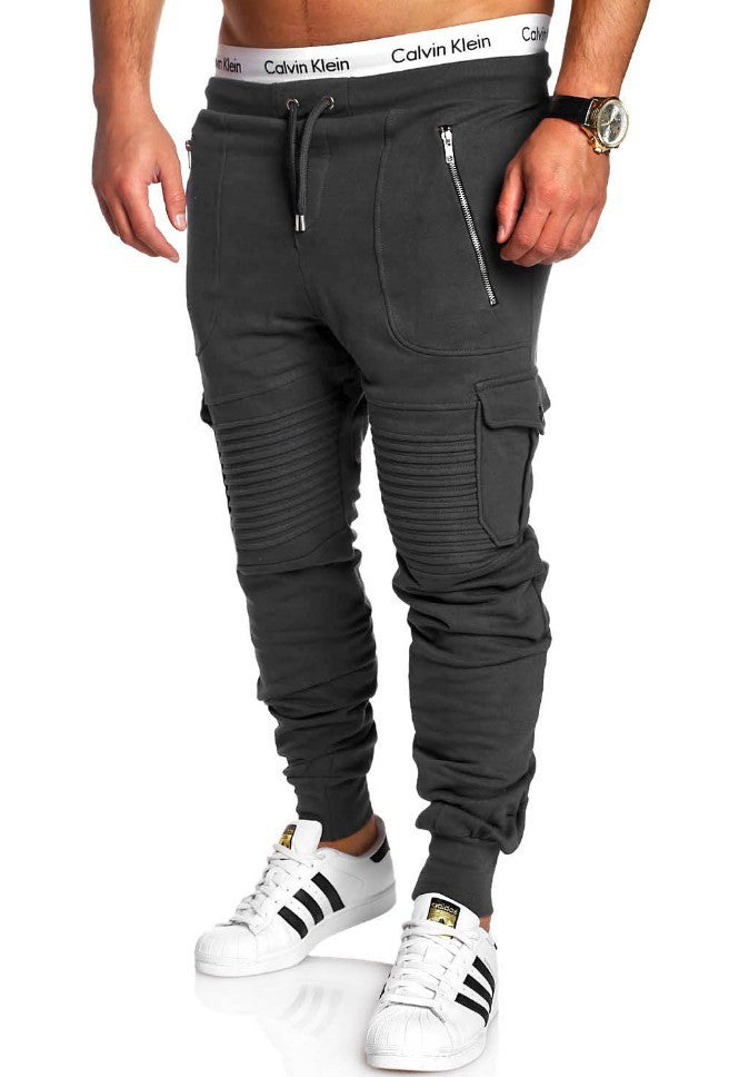 Men's Striped Zipper Sweatpants – Casual Pants for a Trendy Look