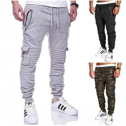 Men's Striped Zipper Sweatpants – Casual Pants for a Trendy Look