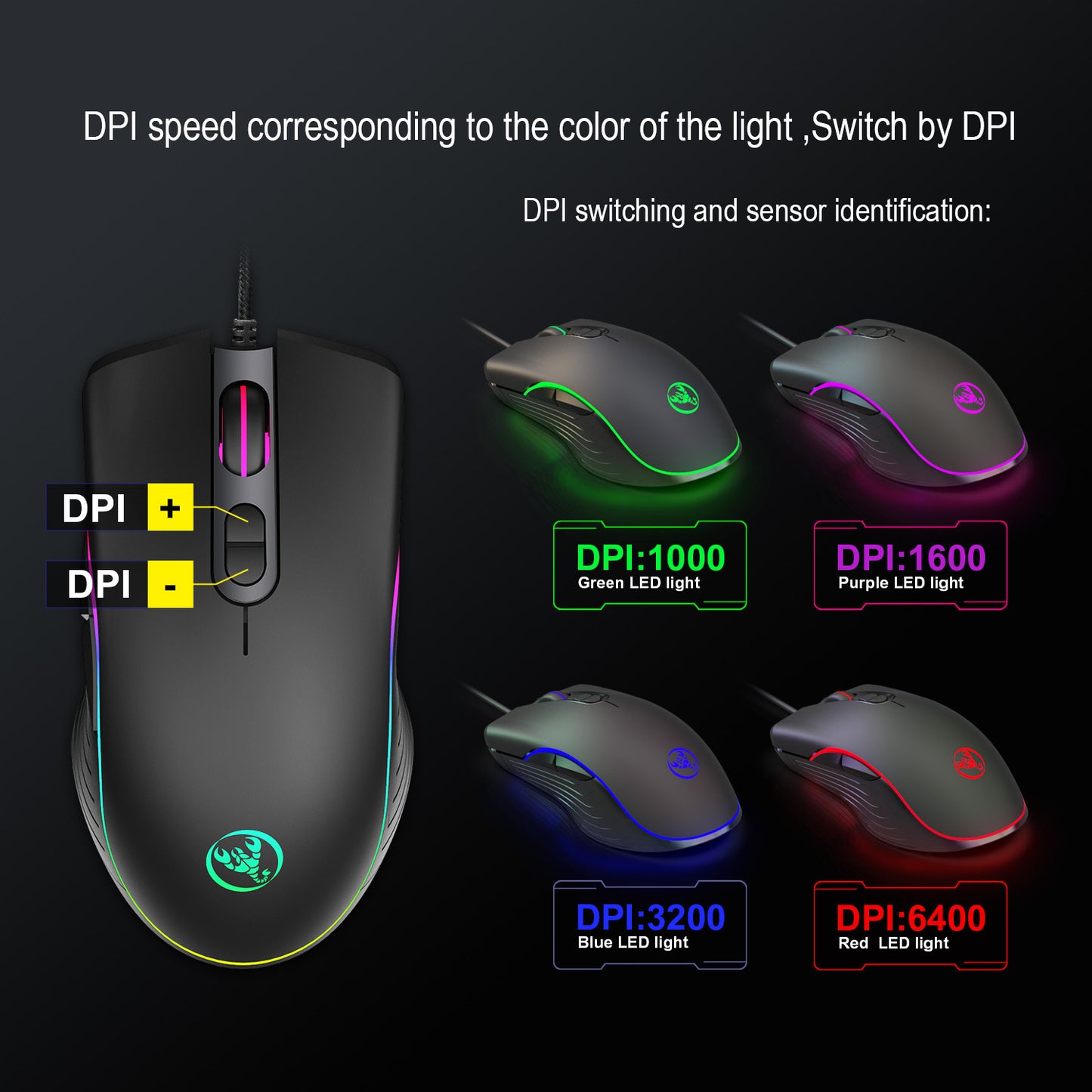 Glowing Wired Gaming Mouse