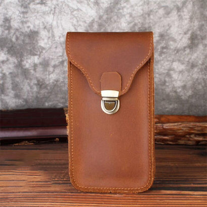 Leather Retro Mobile Phone Bag - Outdoor Portable Protective Cover and Storage Bag