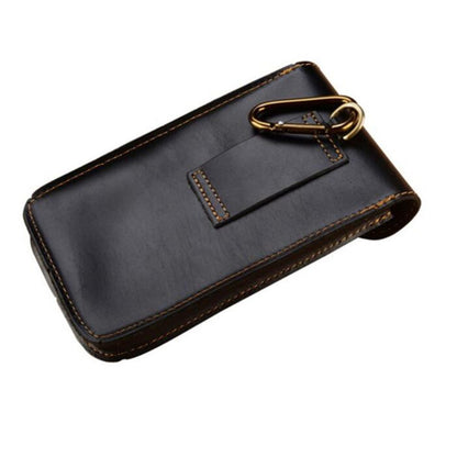 Leather Retro Mobile Phone Bag - Outdoor Portable Protective Cover and Storage Bag