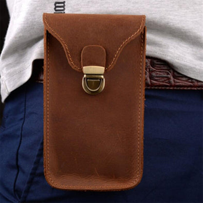 Leather Retro Mobile Phone Bag - Outdoor Portable Protective Cover and Storage Bag