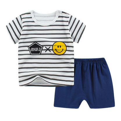 Summer Infant Newborn Baby Boy Clothes – 2PCS T-Shirt and Shorts Set