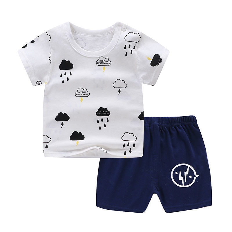 Summer Infant Newborn Baby Boy Clothes – 2PCS T-Shirt and Shorts Set