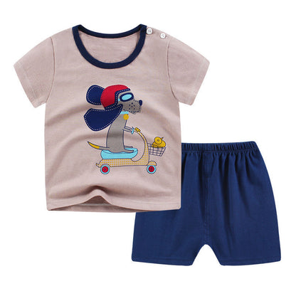 Summer Infant Newborn Baby Boy Clothes – 2PCS T-Shirt and Shorts Set