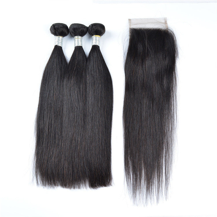 Real Hair Wigs Hair Bundles Wigs Europe And America 9A Straight Hair Curtain Straight Hair