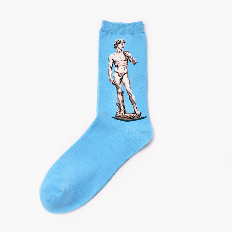 Retro World Famous Painting Men's Socks – Moxiao Factory Direct Selling