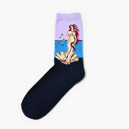 Retro World Famous Painting Men's Socks – Moxiao Factory Direct Selling