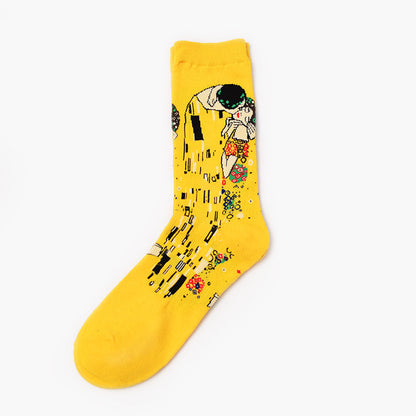 Retro World Famous Painting Men's Socks – Moxiao Factory Direct Selling