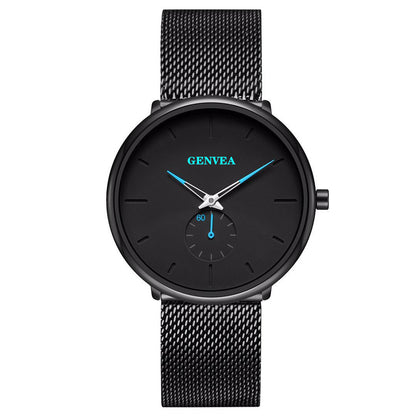 Stylish Men's Quartz Watch – Stainless Steel Geneva Analog Wristwatch