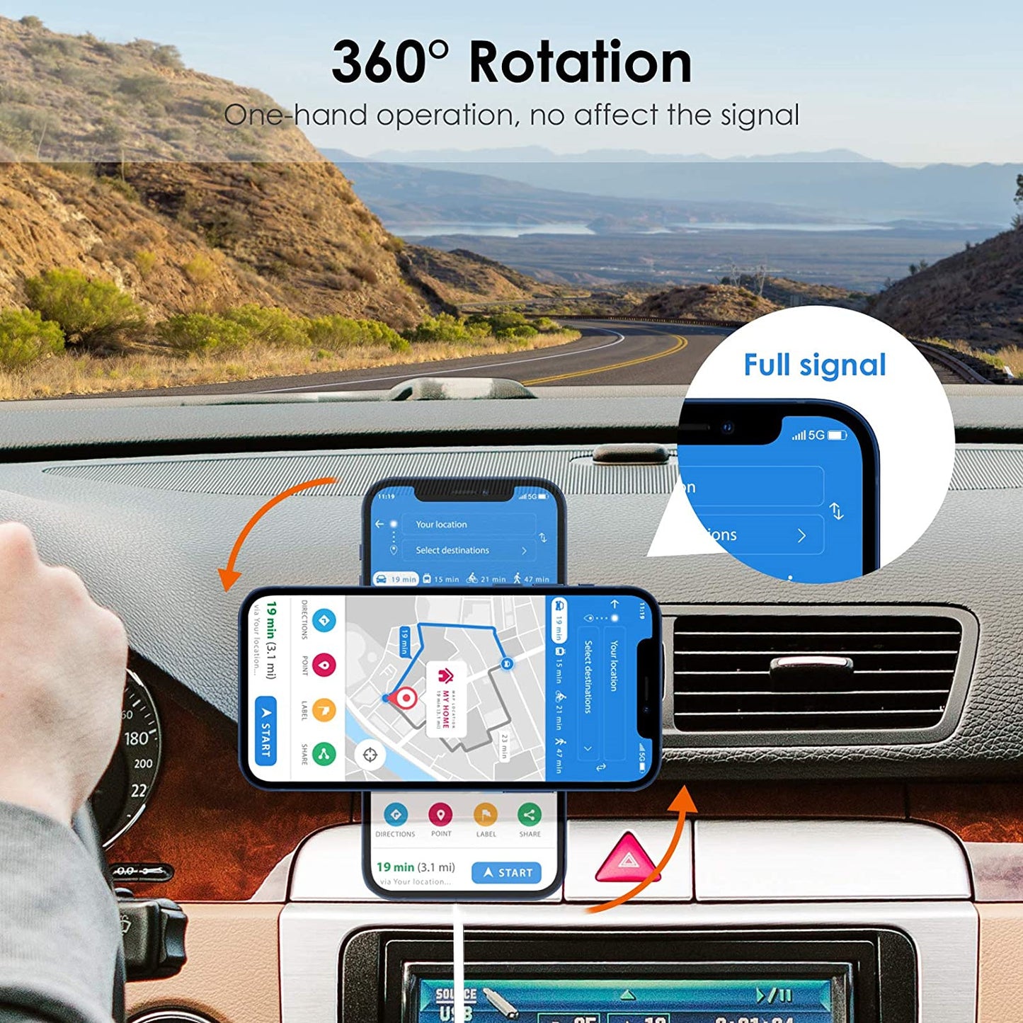 Magnetic Suction Mobile Phone Wireless Charging for Car