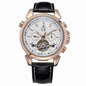 Luxury Tourbillon Complete Calendar Watch – Men's Genuine Leather Automatic Mechanical Timepiece