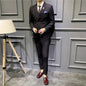 Slim Fit Korean Double Breasted Business Leisure Suit Coat for Men