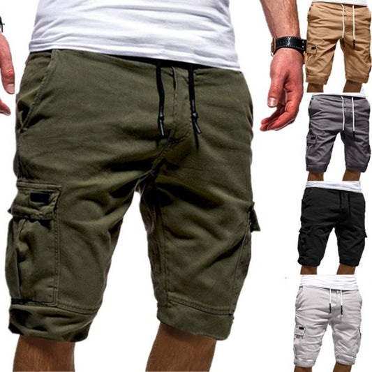 Men's Casual Jogger Cargo Shorts – Military-Style Combat Workout Shorts for Summer Fitness and Everyday Wear.