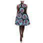 African Ethnic Print Batik Cotton Dress