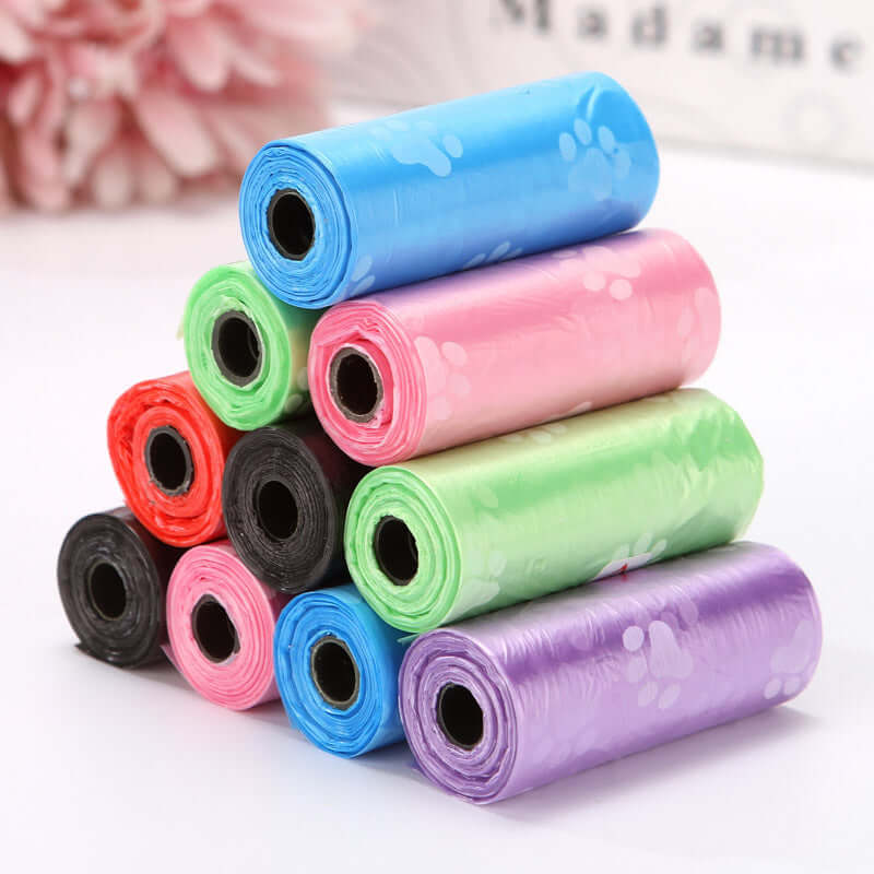 Printed Footprints Dog Waste Bags (15 pcs Roll)