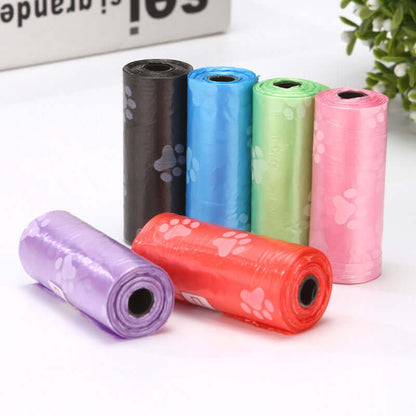 Printed Footprints Dog Waste Bags (15 pcs Roll)