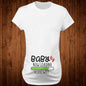 Slim Maternity T-Shirts with Funny Lettering - O-Neck Design for Pregnant Women