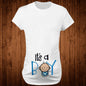 Slim Maternity T-Shirts with Funny Lettering - O-Neck Design for Pregnant Women