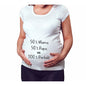 Slim Maternity T-Shirts with Funny Lettering - O-Neck Design for Pregnant Women