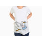 Slim Maternity T-Shirts with Funny Lettering - O-Neck Design for Pregnant Women