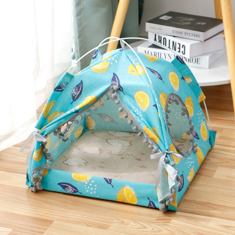 Enclosed Cat House Pet Bed