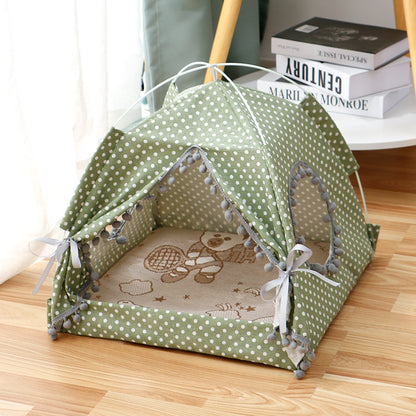 Enclosed Cat House Pet Bed