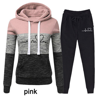 Casual Tracksuit Women Two Piece Set Suit Female Hoodies