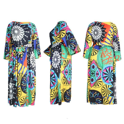 Floral African Dress for Women in L-4XL Sizes