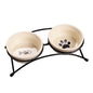 Dual Purpose Ceramic Water and Food Bowl for Pets