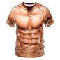 Muscular Fit Printed Short Sleeve T-Shirt for Men Short Sleeves