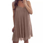 Women's Plus Size Chiffon Vest Mini Dress