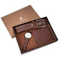 Stylish Men's Watch Set with Wallet and Leather Belt