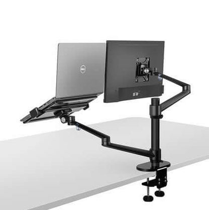 Aluminum Multifunction Ergonomic Laptop and Monitor Stand with Adjustable Column Bar