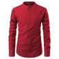 Korean Men's Slim Long Sleeve Dress Shirt – Stylish and Sophisticated