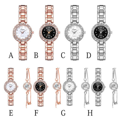 Luxury Women's Bangle Watch Set – Fashionable Bracelet Wristwatch with Quartz Movement