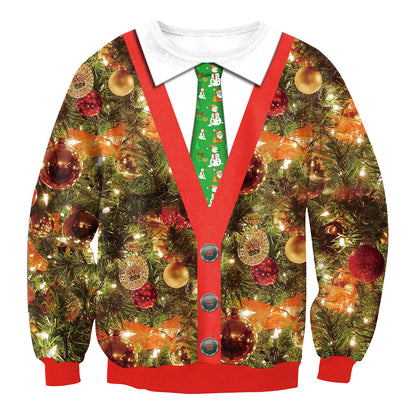 Autumn Winter Santa Elf Christmas Sweater Pullover