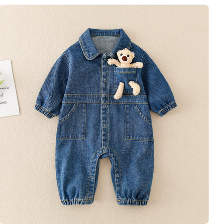 Stylish Denim Jumpsuit for Baby Boys – Perfect for Spring Festivals