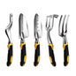 Ergonomic Garden Hand Tools Set with Trowel, Rake, and Weeder