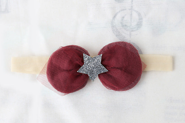 Star bow baby headband