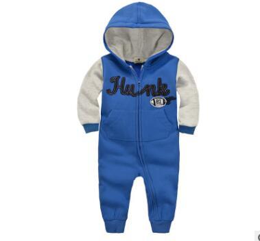 Cozy Plush Velvet Hooded Long-Sleeve Baby Onesies for Autumn and Winter