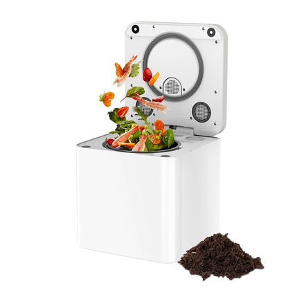 BEECO Electric Kitchen Composter 3.3L With Auto Cleaning Odorless Composting Year-Round One-Touch Turn Food Waste To Compost - White