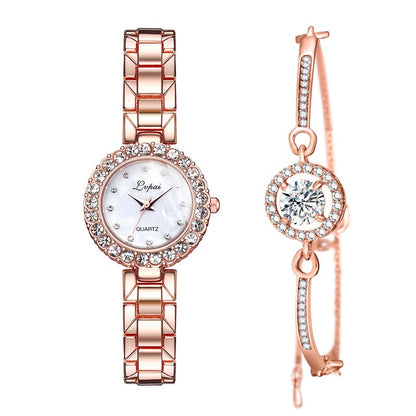 Luxury Women's Bangle Watch Set – Fashionable Bracelet Wristwatch with Quartz Movement